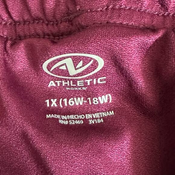 NWT Athletic Works Purple Burgundy Plum Running Exercise Shorts Size 1X - Picture 7 of 14